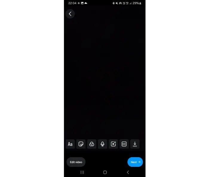 صفحه ویرایش ریلز اینستاگرام