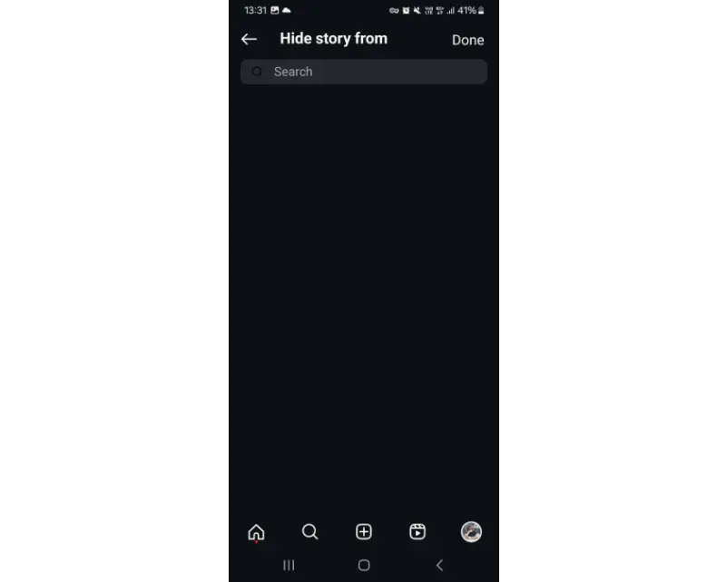 Hide your story در تنظیمات اینستاگرام